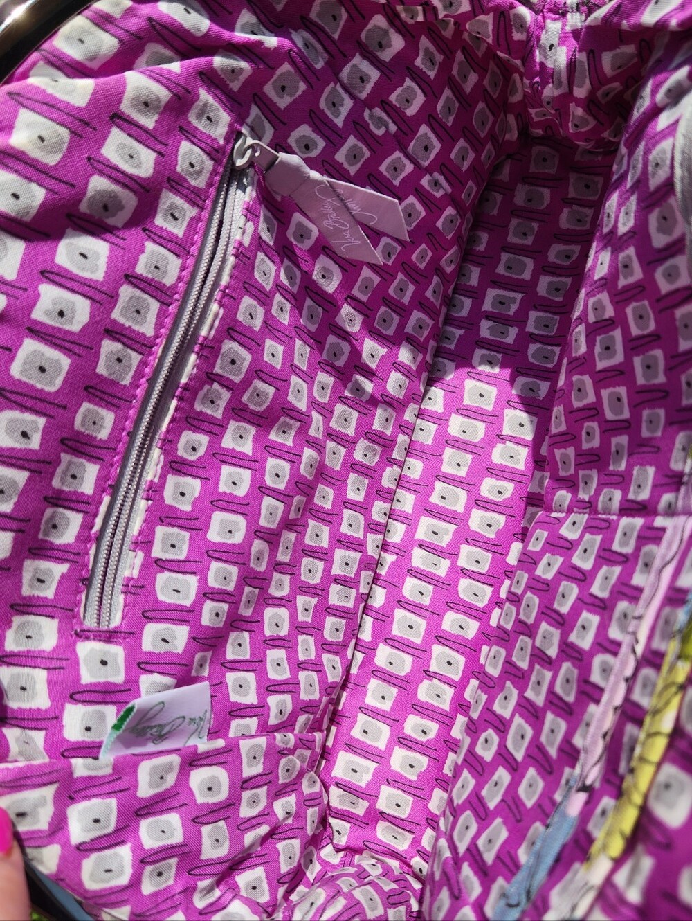 Vera Bradley Eloise satchel iin retired "Watercolor" floral print. Kiss Closure - Picture 3 of 14